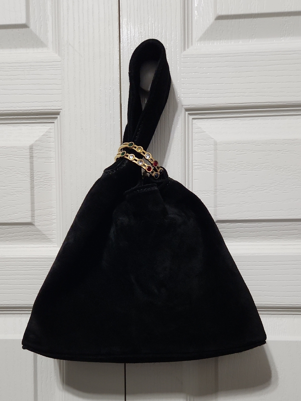 NWT Suede Knot Wristled Bag.